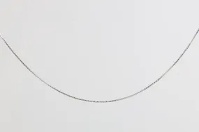 18" 14k White Gold Box Chain Necklace (1.27g.)