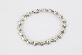 7.5" Tiffany & Co. 925 Silver Heart Padlock Bracelet (7.11g.)