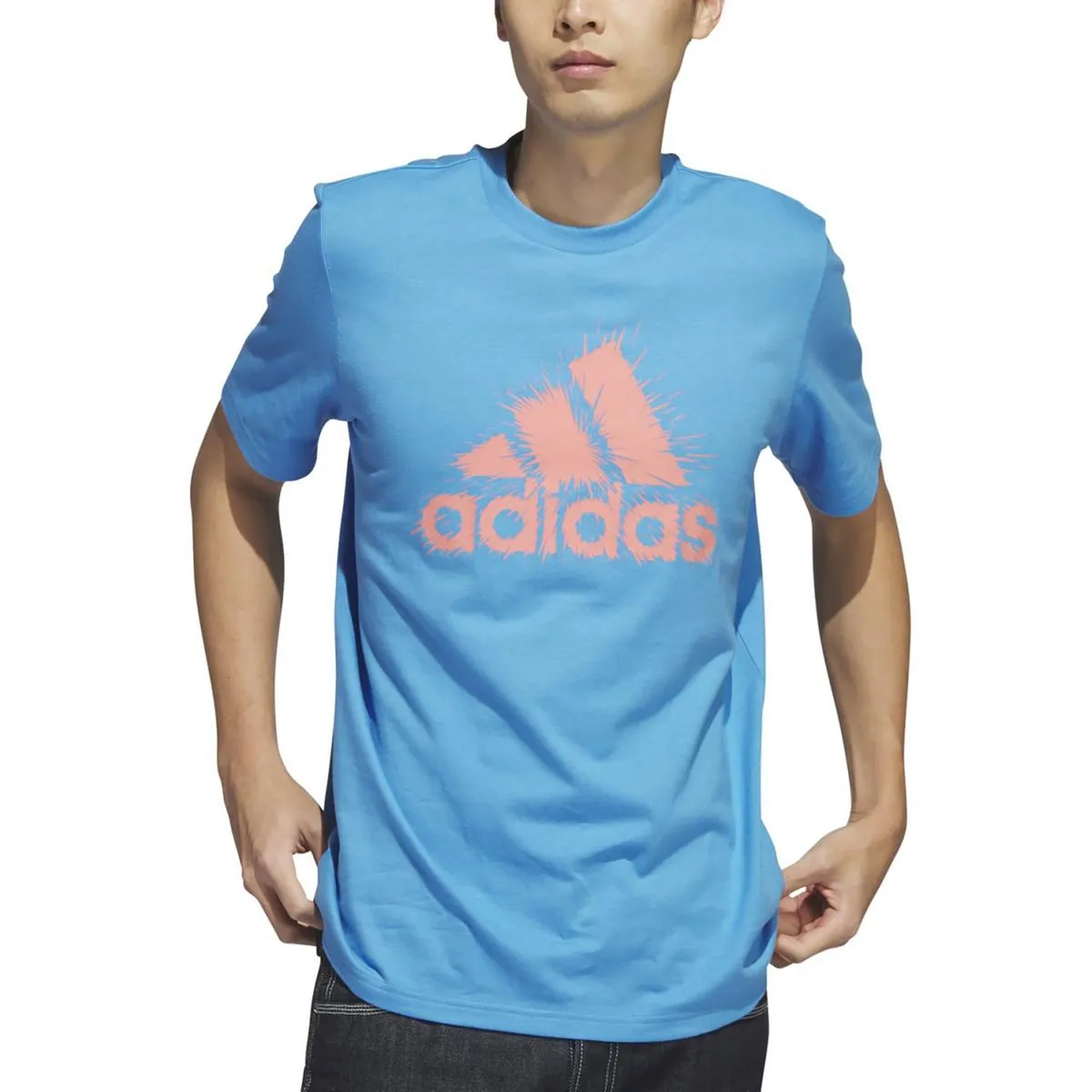 Adidas Mens Crewneck Short Sleeve Graphic T-Shirt