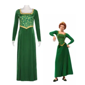 Anime Princess Green Fiona Shrek Cosplay Fantasy Halloween Party Costume