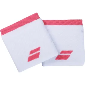 Babolat Logo Wristband 2 Pack - White/Fluoro Strike