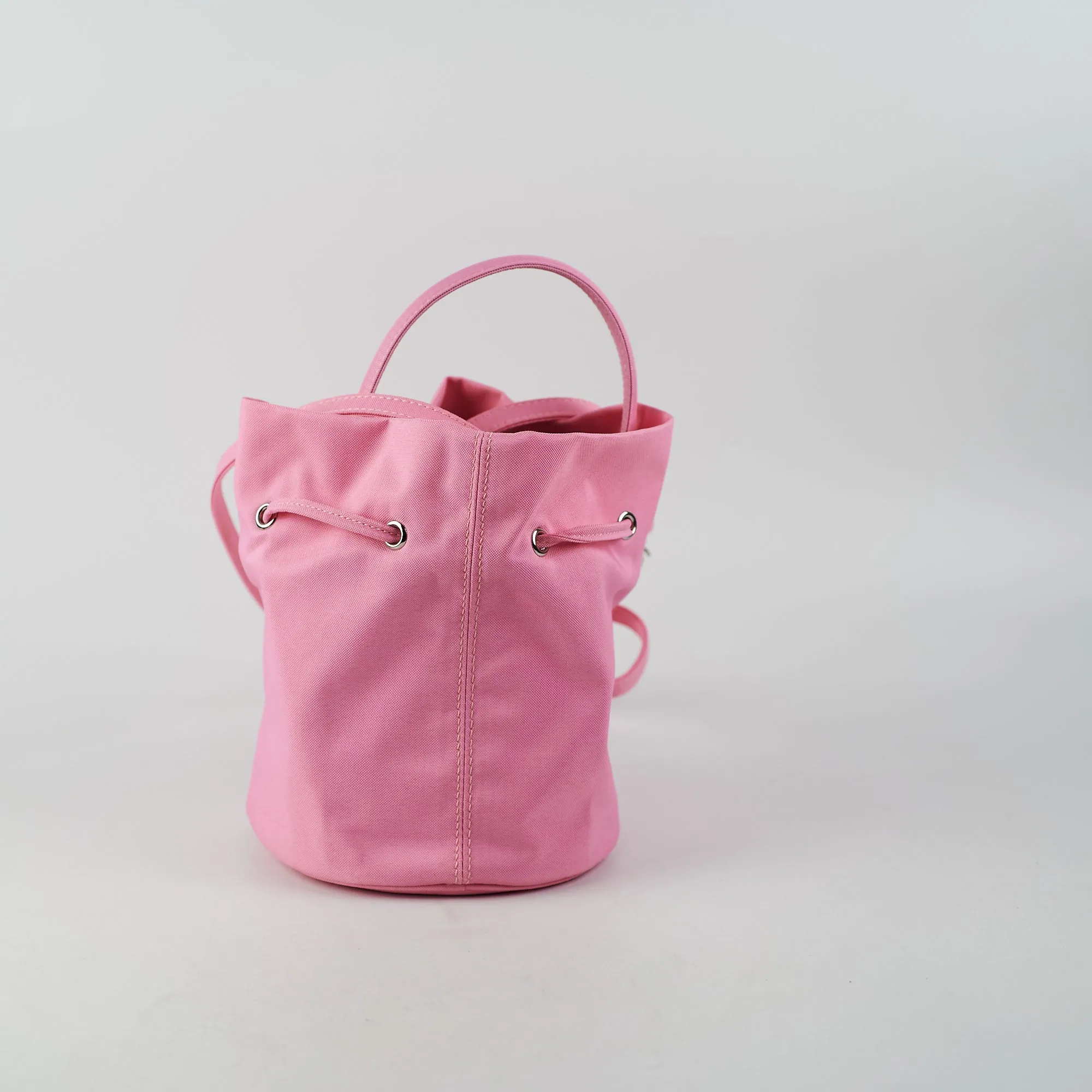 Balenciaga Nylon Wheel XS Bucket Bag Pink