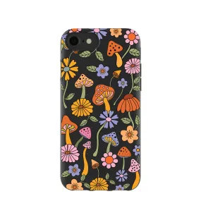 Black Midnight Shrooms iPhone 6/6s/7/8/SE Case