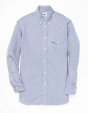 BLUE/WHITE GRID SHIRT - TRIM FIT