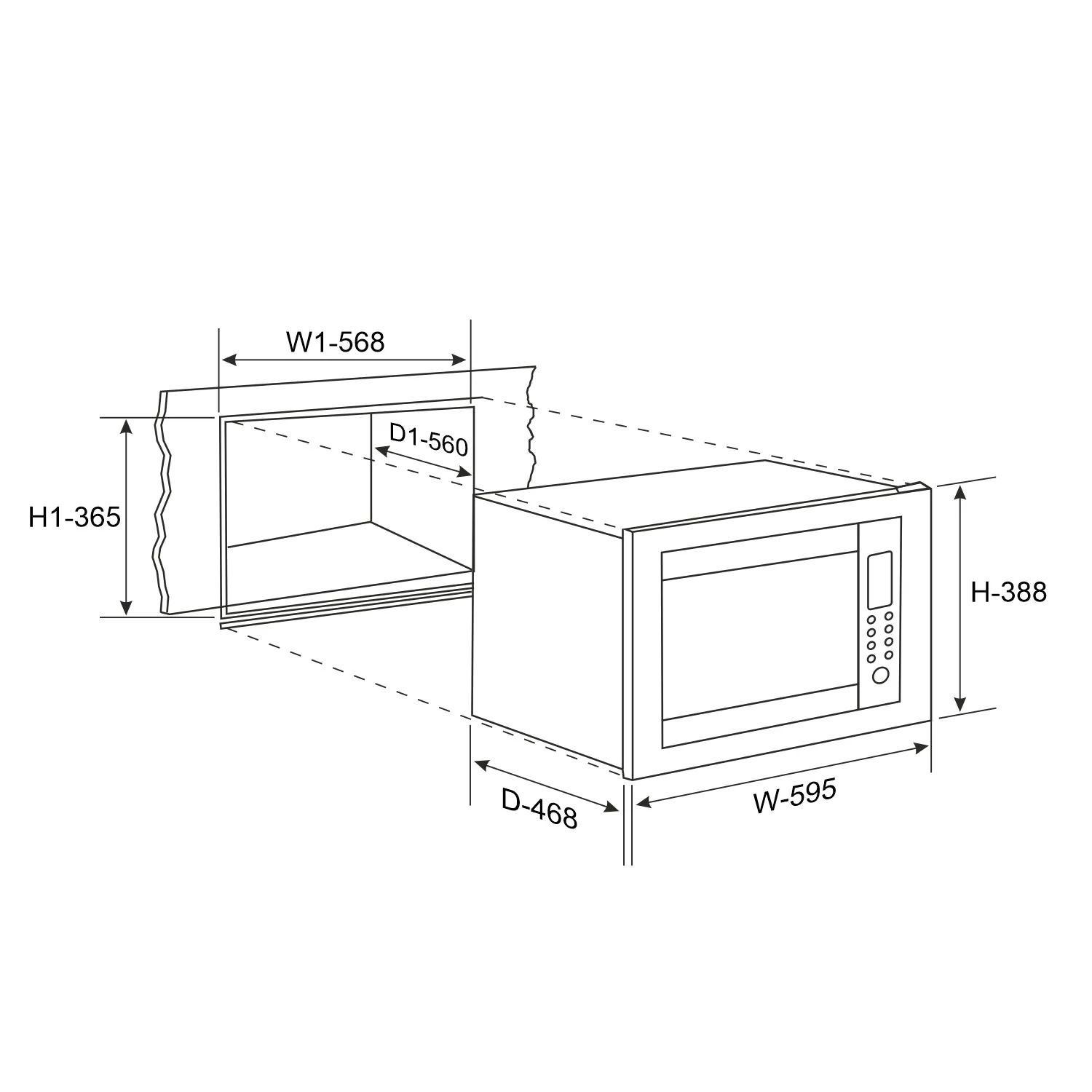 Built-In-Microwave Convection with Touch Control Capacity 34 Ltr (MO-679)