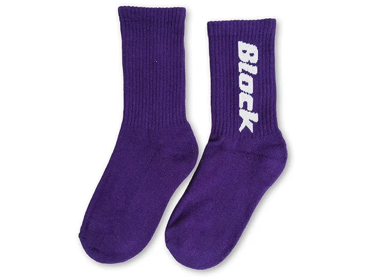 Calcetin Largo Block Unisex Morado