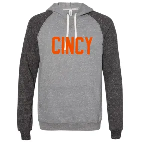 Cincy Heathered Two Toned Hoodie