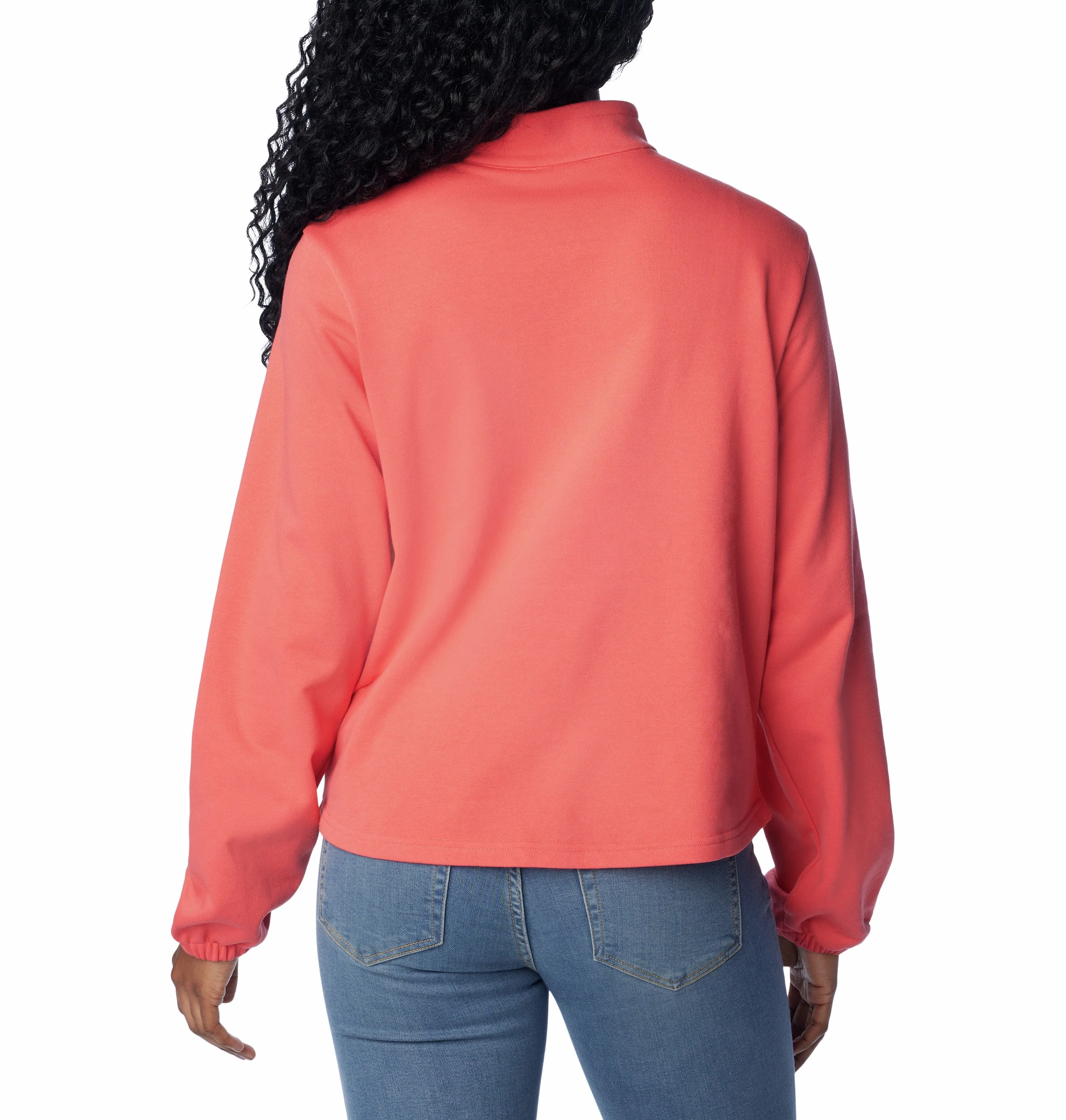 Columbia Ladies Trek French Half Zip Fleece-CORAL