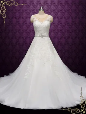 Convertible Lace Wedding Dress with Detachable Skirt ANNISE