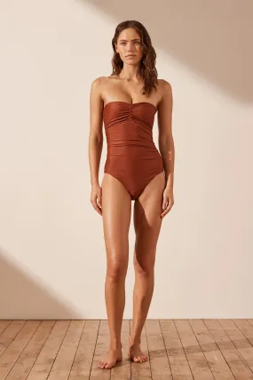 DAIQUIRI BANDEAU ONE PIECE - AMARETTO