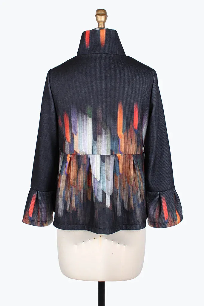 Damee Paint Stroke Long Sleeve Jacket 4775-BLK