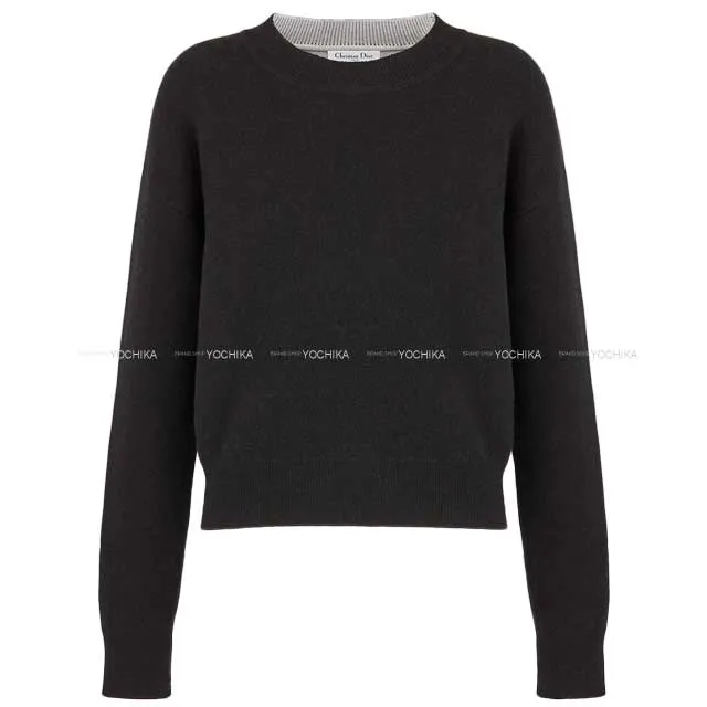 Dior Sweater J'Adior8 Boxy Noir (Black) Cashmere/Nyron/Polyurethane 40 924S55AM009_X9330[EXCELLENT][Authentic]