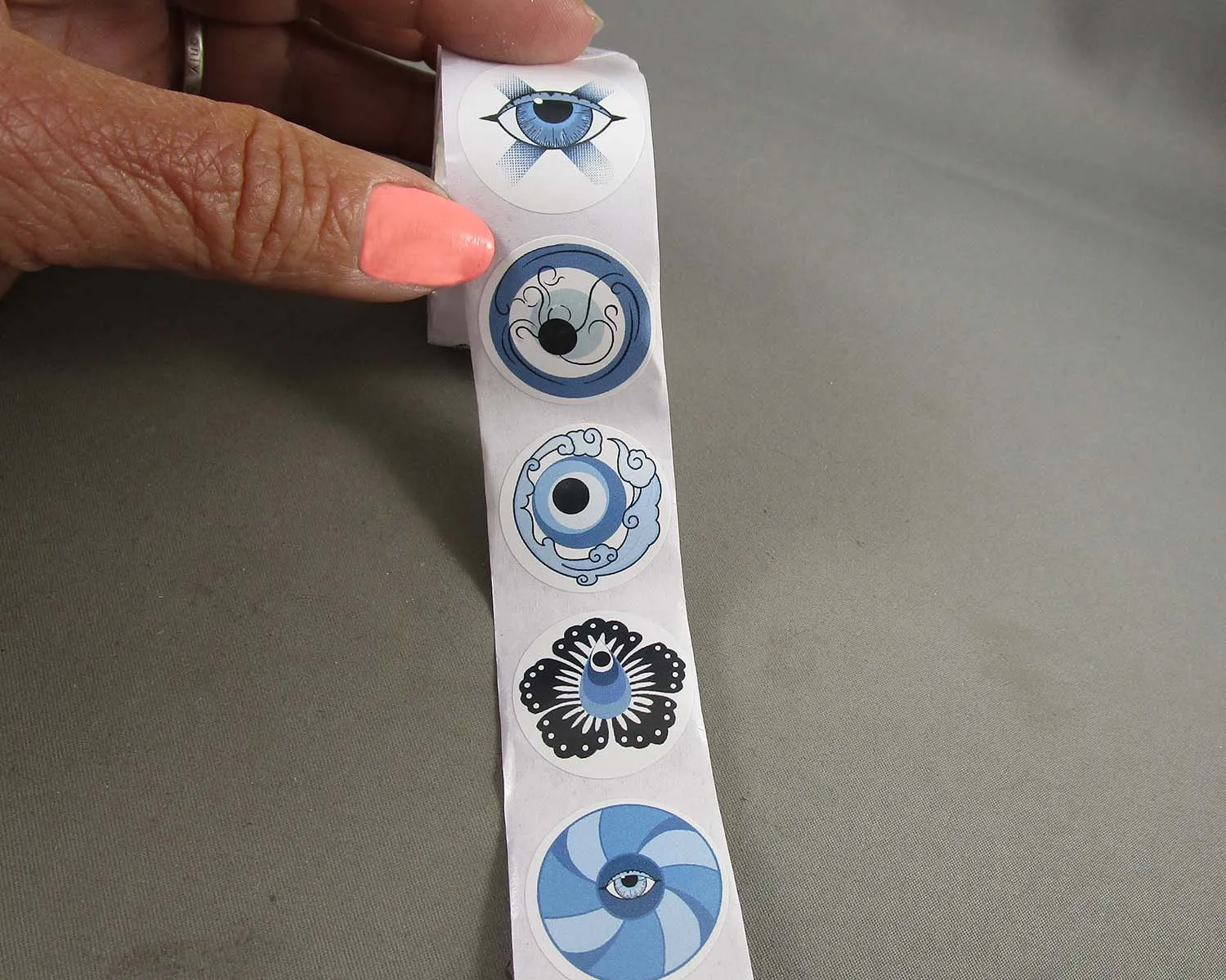 Evil Eye Protection Stickers 25mm 1 Roll (G061-2)