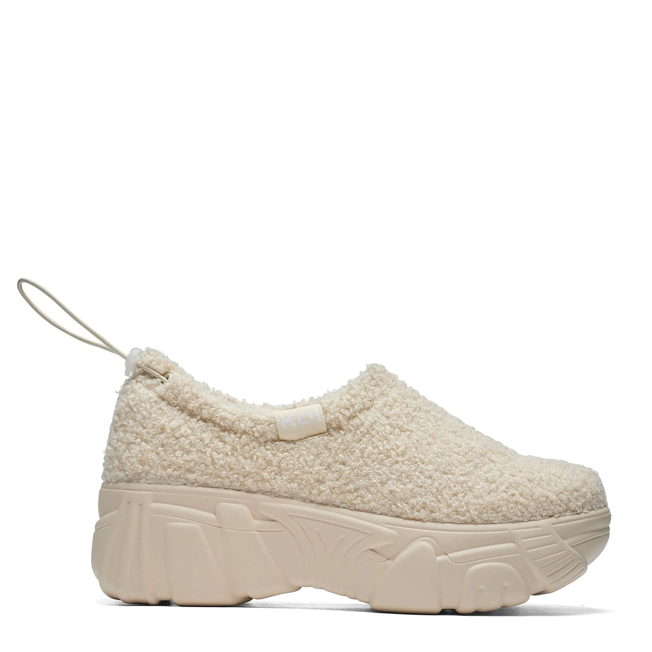 Flamma Microfibre Chunky Shoes - Cream