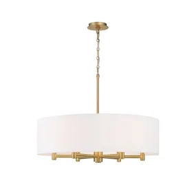 Flux 6 Light Chandelier - Brass