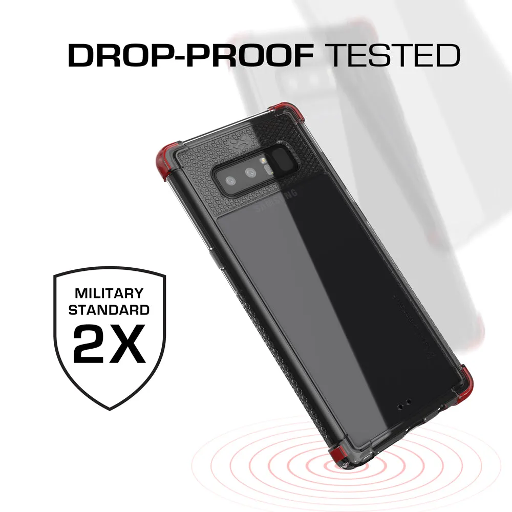 Galaxy Note 8 Ultra Shock Drop Protection Metal Case | Red