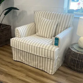 Hampton Natural Stripe Armchair