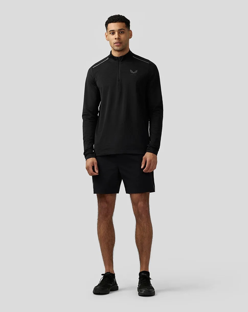 Heren Apex Aeromesh Quarter Zip - Zwart