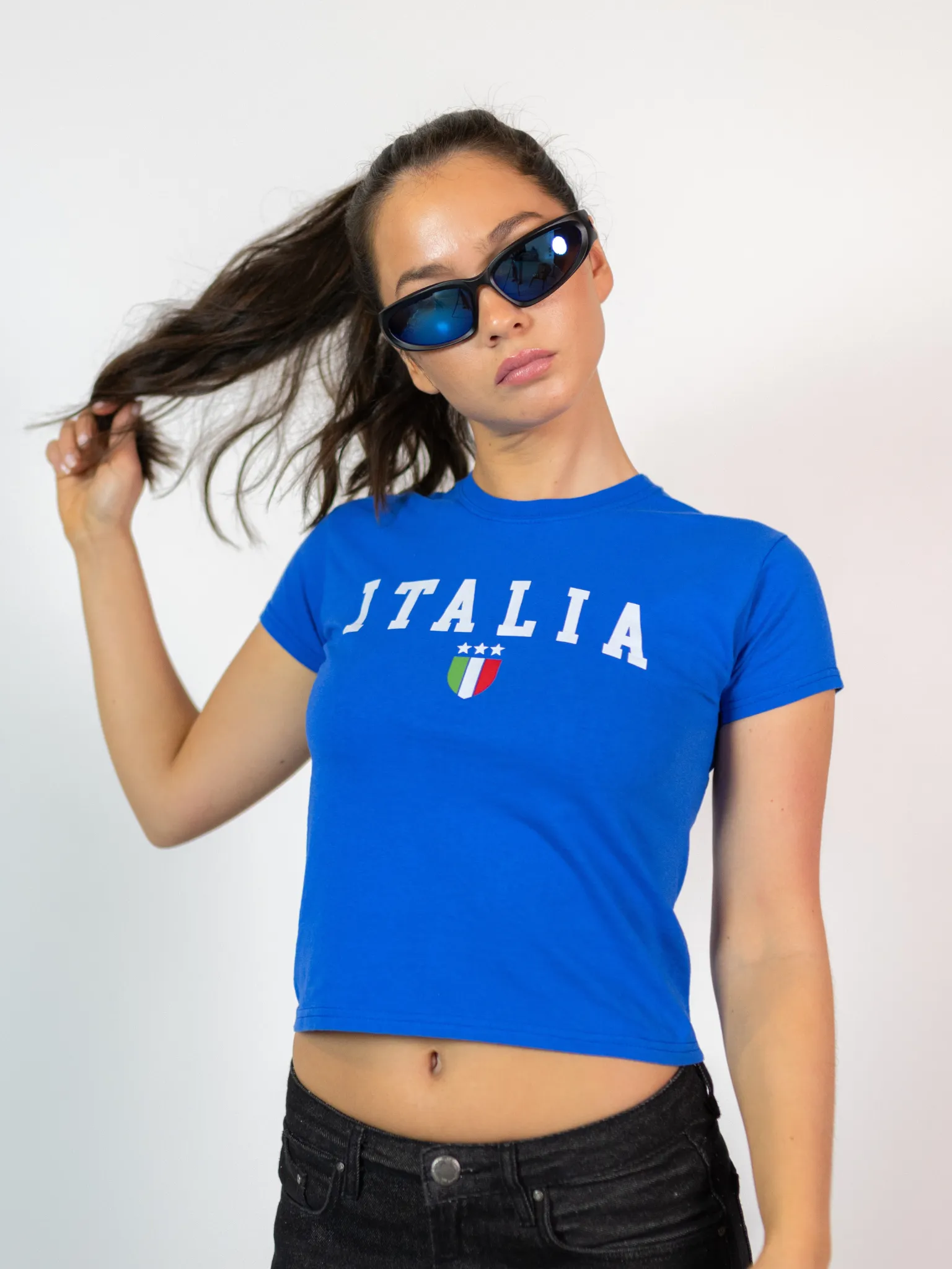 ITALIA, BABY TEE - BLÅ