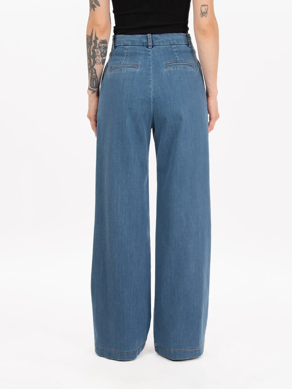 Jeans palazzo denim medio