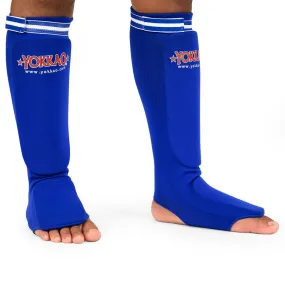 Kids Cotton Shin Guards Blue