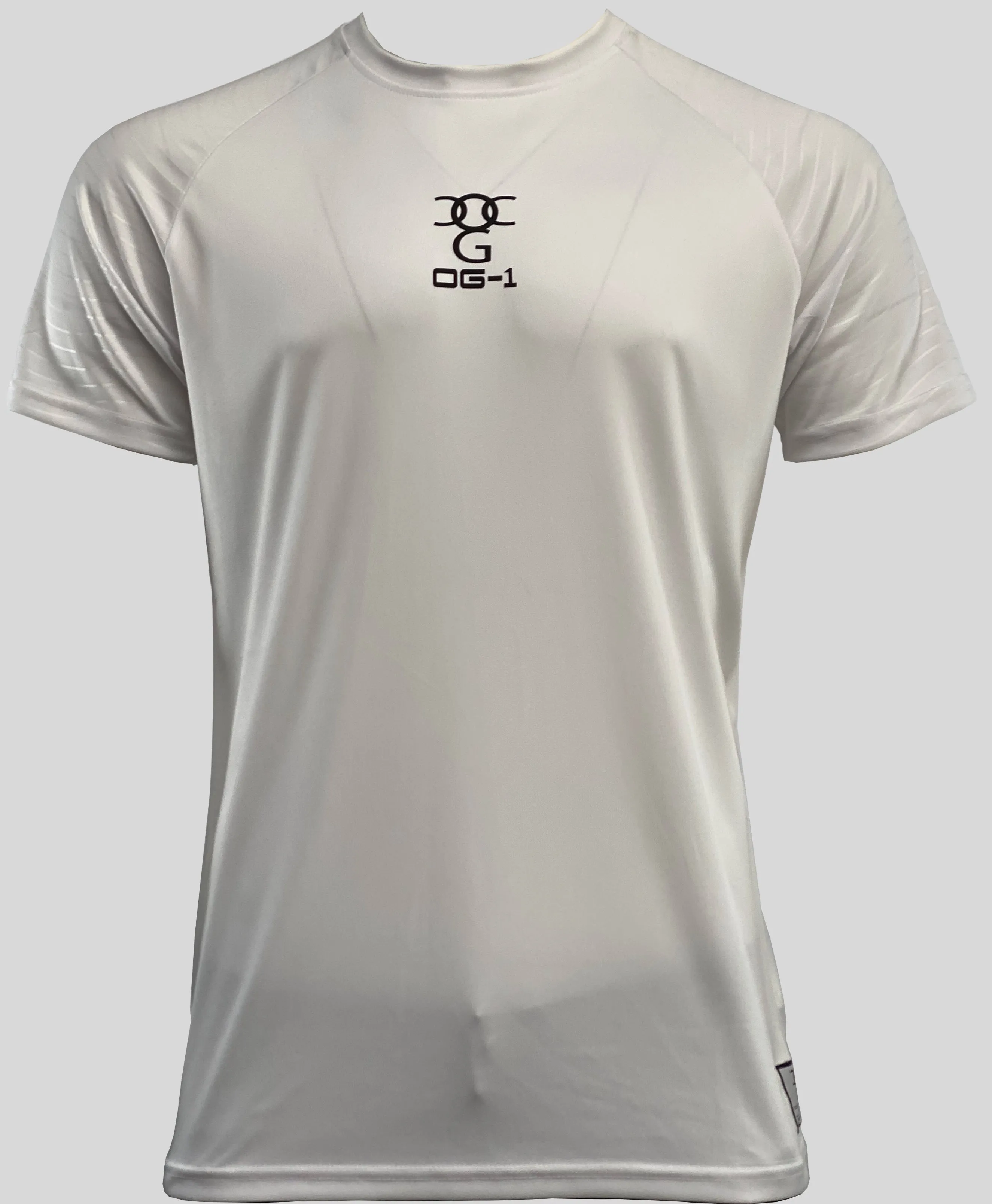 Mens O.G. 1 Sports White Lycra T Shirt