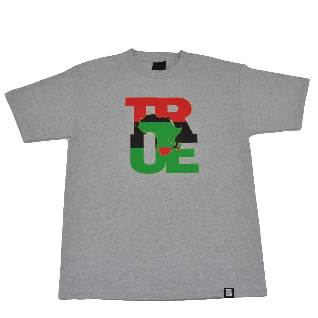 Mens True Logo Africa T-Shirt Heather Grey