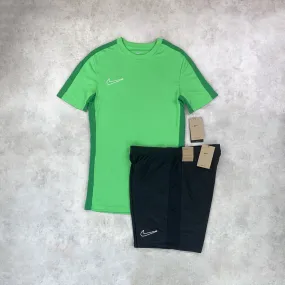 Nike Academy Drill T-shirt/ Shorts Set Green/ Black