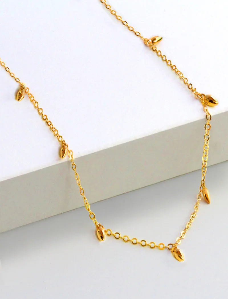 RICE Bead Chain Minimalist Necklace