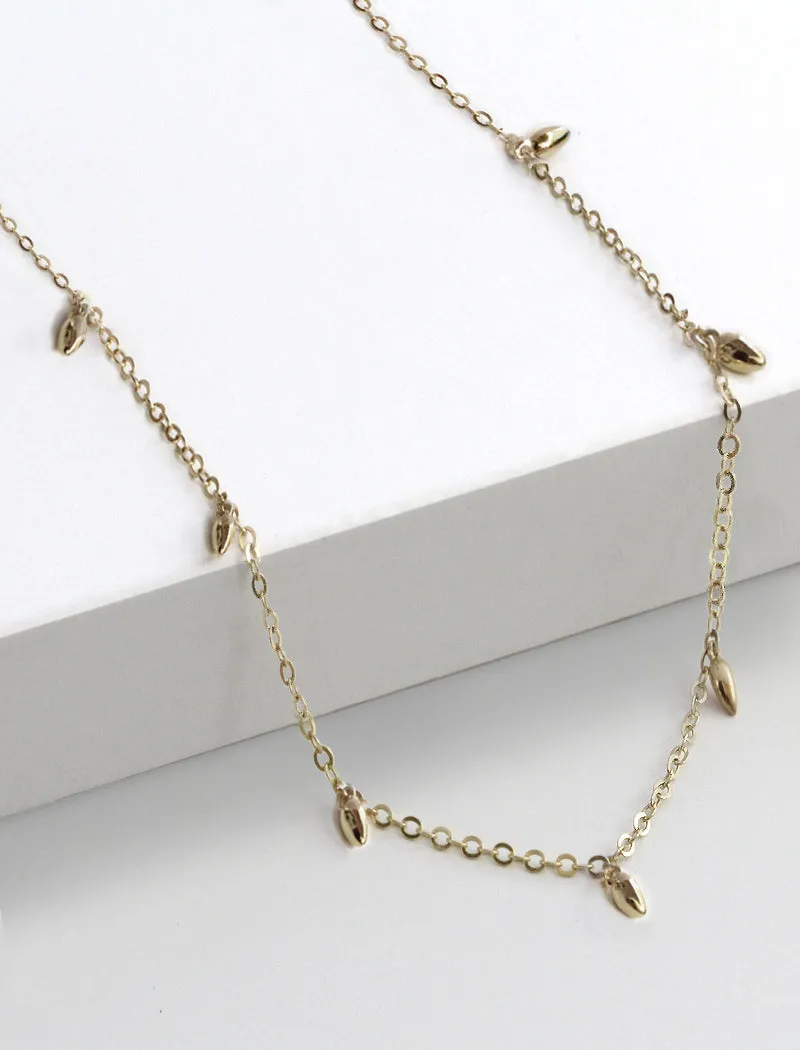 RICE Bead Chain Minimalist Necklace