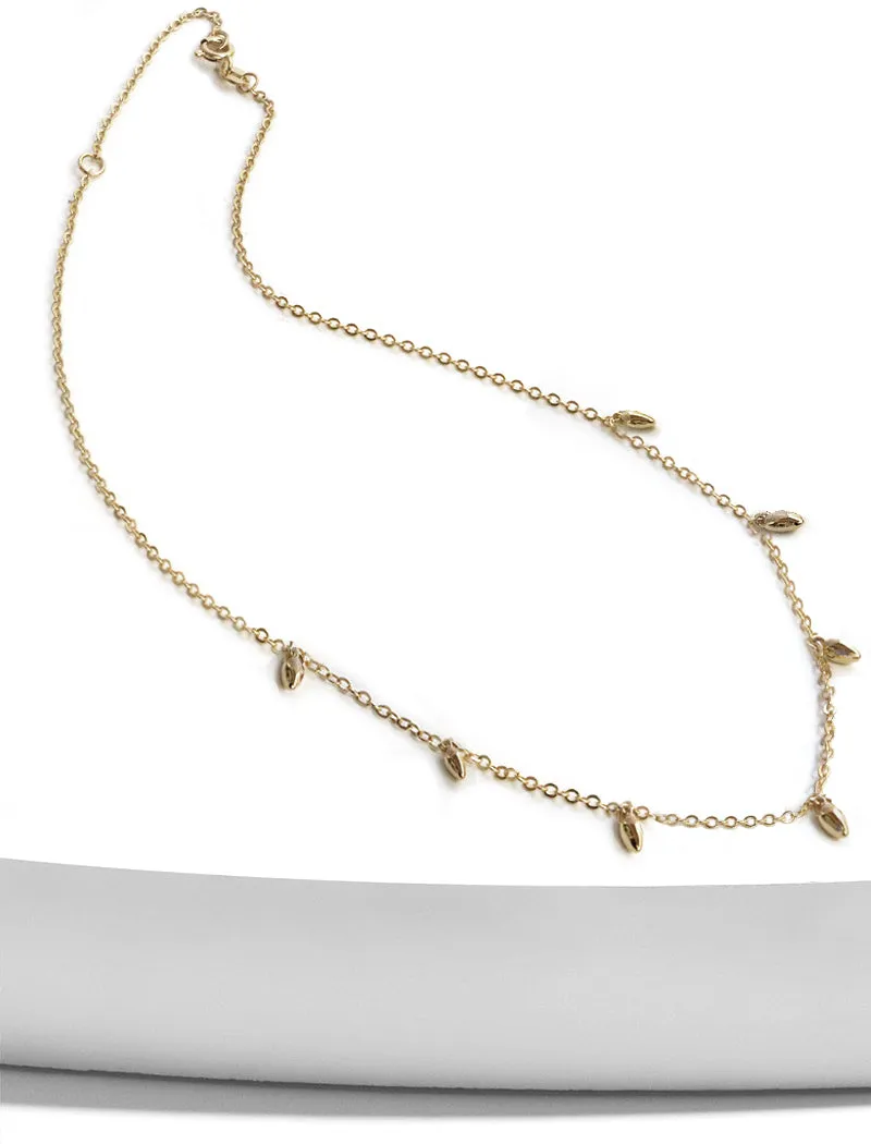 RICE Bead Chain Minimalist Necklace