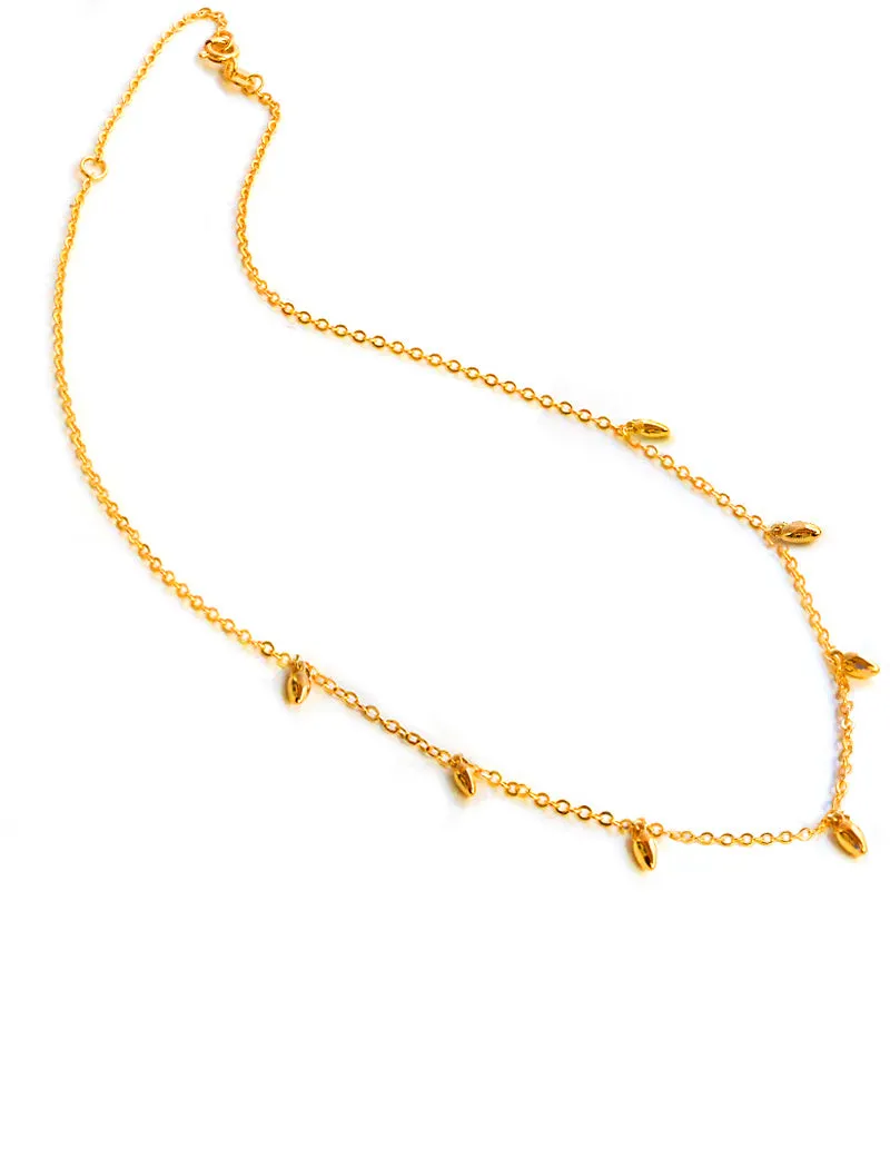 RICE Bead Chain Minimalist Necklace