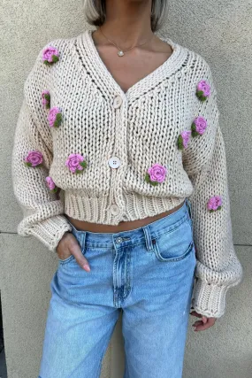 ROSE KNIT SWEATER CARDIGAN