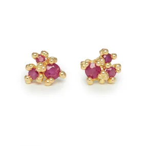 Ruby Cluster Studs