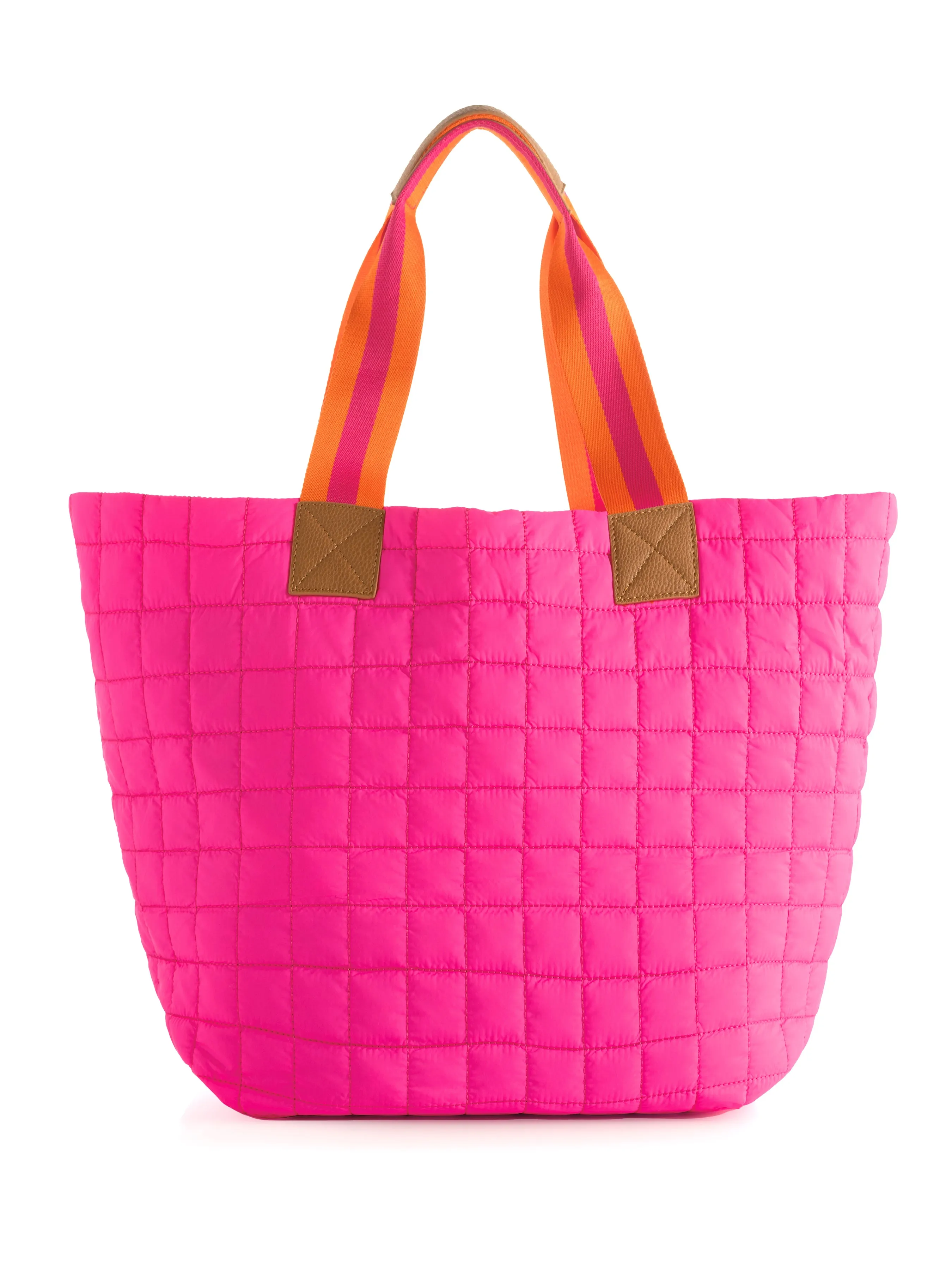 Shiraleah Ezra Quilted Nylon Travel Tote, Magenta