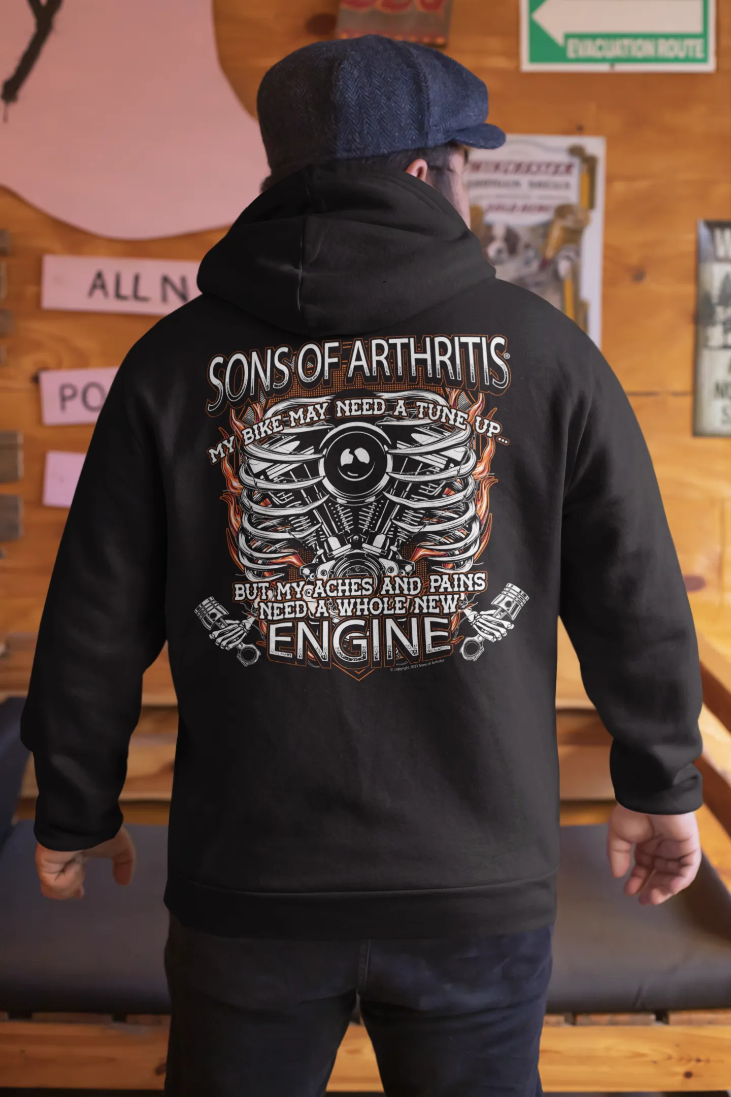 Sons of Arthritis New Engine Chapter - Black (See More Styles)