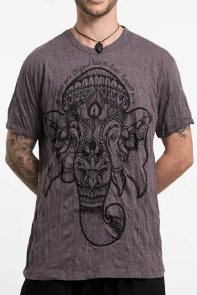 Sure Design Men's Lotus Ganesh T-Shirt in Brown