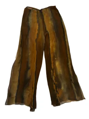 Vintage Tie-Dye Sheer Silk Pants