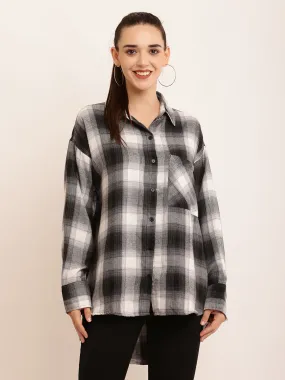 Women Black Checkered Shirt