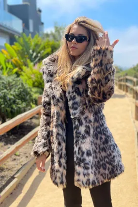 Women's Short Duchess Coat in "Cheetah"